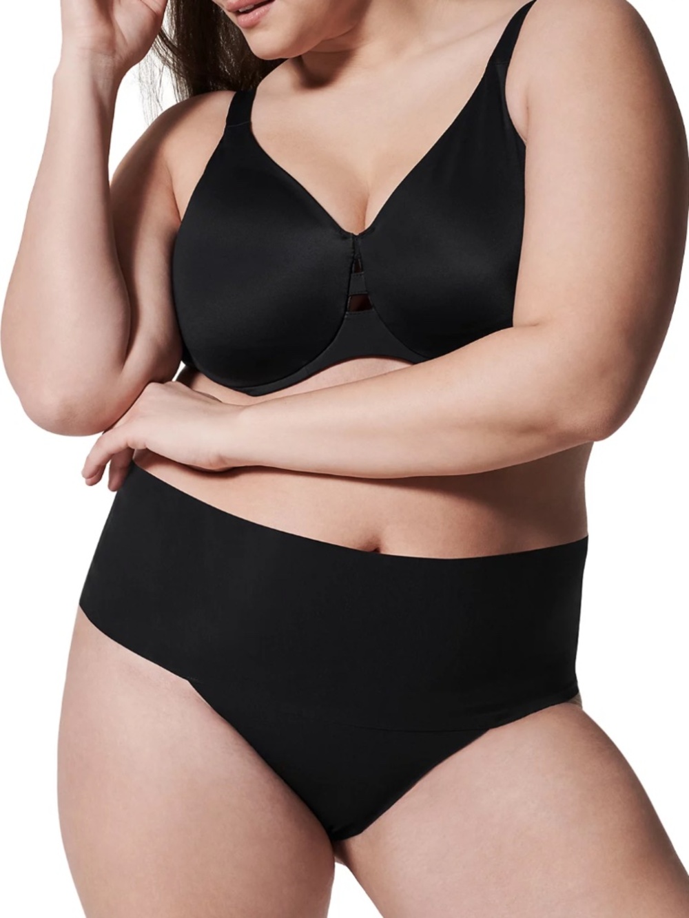 Spanx Women's EcoCare Shaping Thong Underwear 40048R - Very Black XL